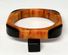 BB370 square flame with black corners bakelite bangle